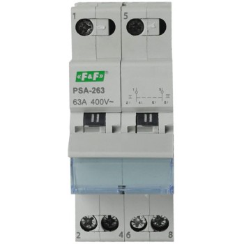 Переключатель на генератор I-0-II, 2 полюса, 63А, F&F PSA-263